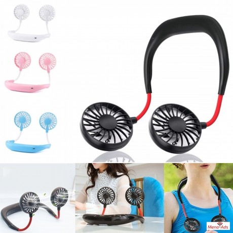 portable-hands-free-neck-usb-rechargeable-dual-mini-fan-big-0