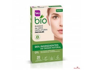 Taky Bio Bandes De Cire De Visage 20 Unités