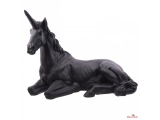 Black Unicorn Garden Ornament