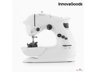 Machine à Coudre Compacte InnovaGoods 6 V 1000 mA Blanche