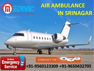 Get Prime ICU Support Air Ambulance Services in Srinagar by Medivic